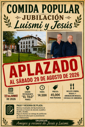29 de agosto, Comida Jubilación Luismi y Jesús